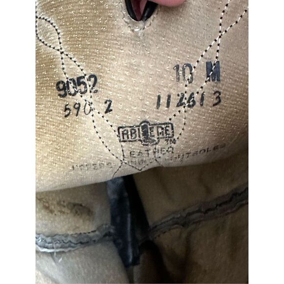 Abilene Men’s Western Gray Leather   Mid -Calf Boots - Picture 13 of 14